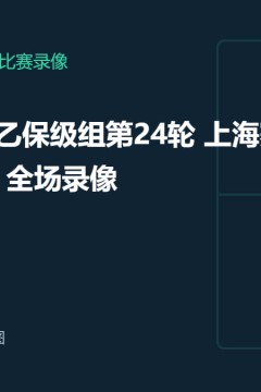 2026赛季中乙第24轮全场回放：上海赛更达vs湖北青年星